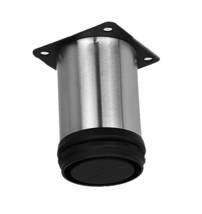 STEEL ADJUSTABLE LEG 150MM SATIN ID01
