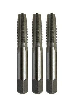 CARBON STEEL THREADING TAPS  SET OF 3PCS  IN PLASTIC BOX 08MM