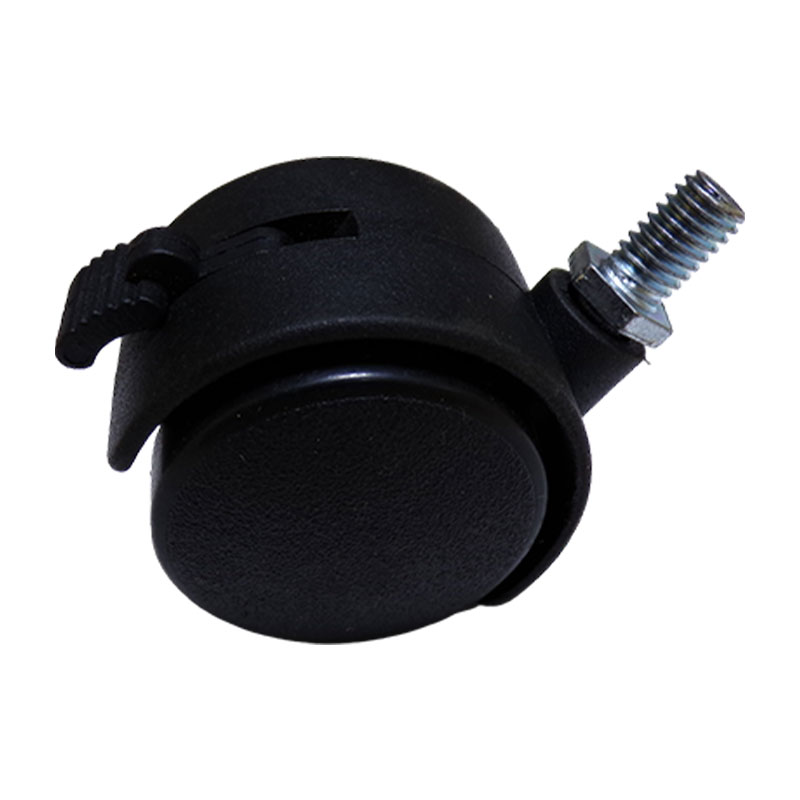 CASTER WHEEL PVC BLACK WITH 10MM BOLT SWV WB 50MM