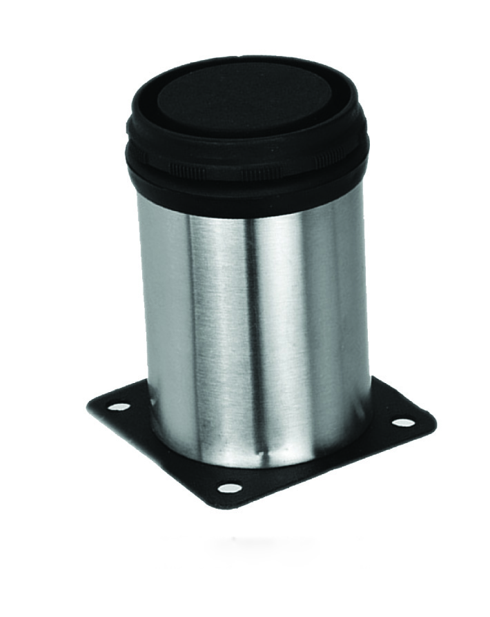 STEEL ADJUSTABLE LEG 100MM SATIN NORMAL